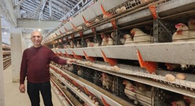 SİMAV’IN KUŞU BELDESİNDE 16 BİN TAVUKLA YUMURTA ÜRETİMİ BAŞLADI