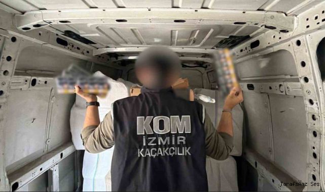 İzmir’de 4,5 milyon lira değerinde kaçak tütün mamulü ele geçirildi
